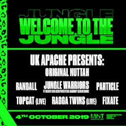 Welcome to the Jungle 2019! UK APACHE LIVE / Randall +More!  Tickets | Mint Warehouse Leeds  | Fri 4th October 2019 Lineup