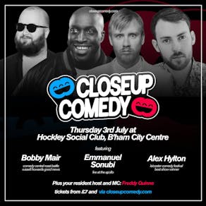 CLOSEUP COMEDY at Hockley Social with Emmanuel Sonubi and more