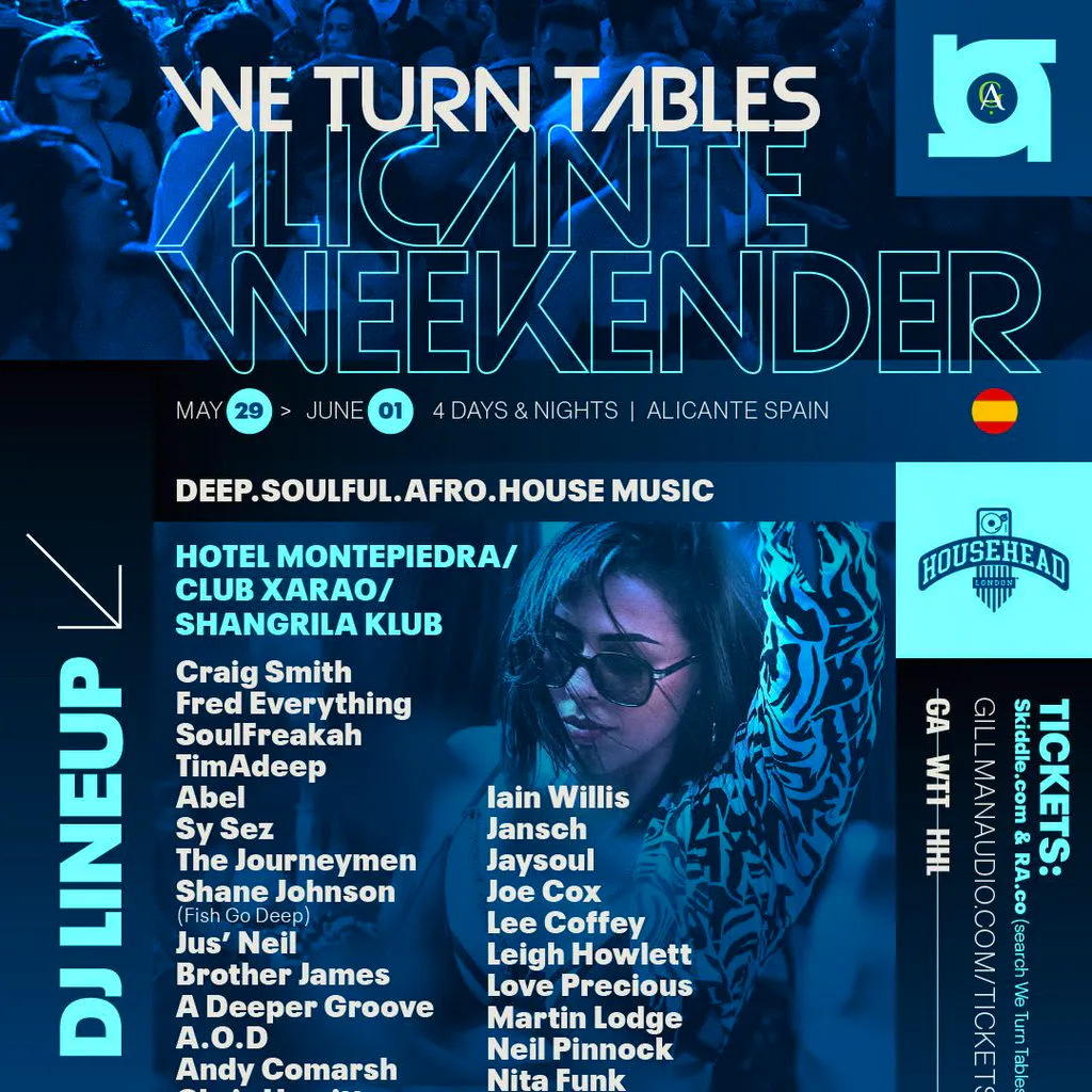 We Turn Tables Weekender with Househead London & Gillman Audio at Hotel Montepiedra