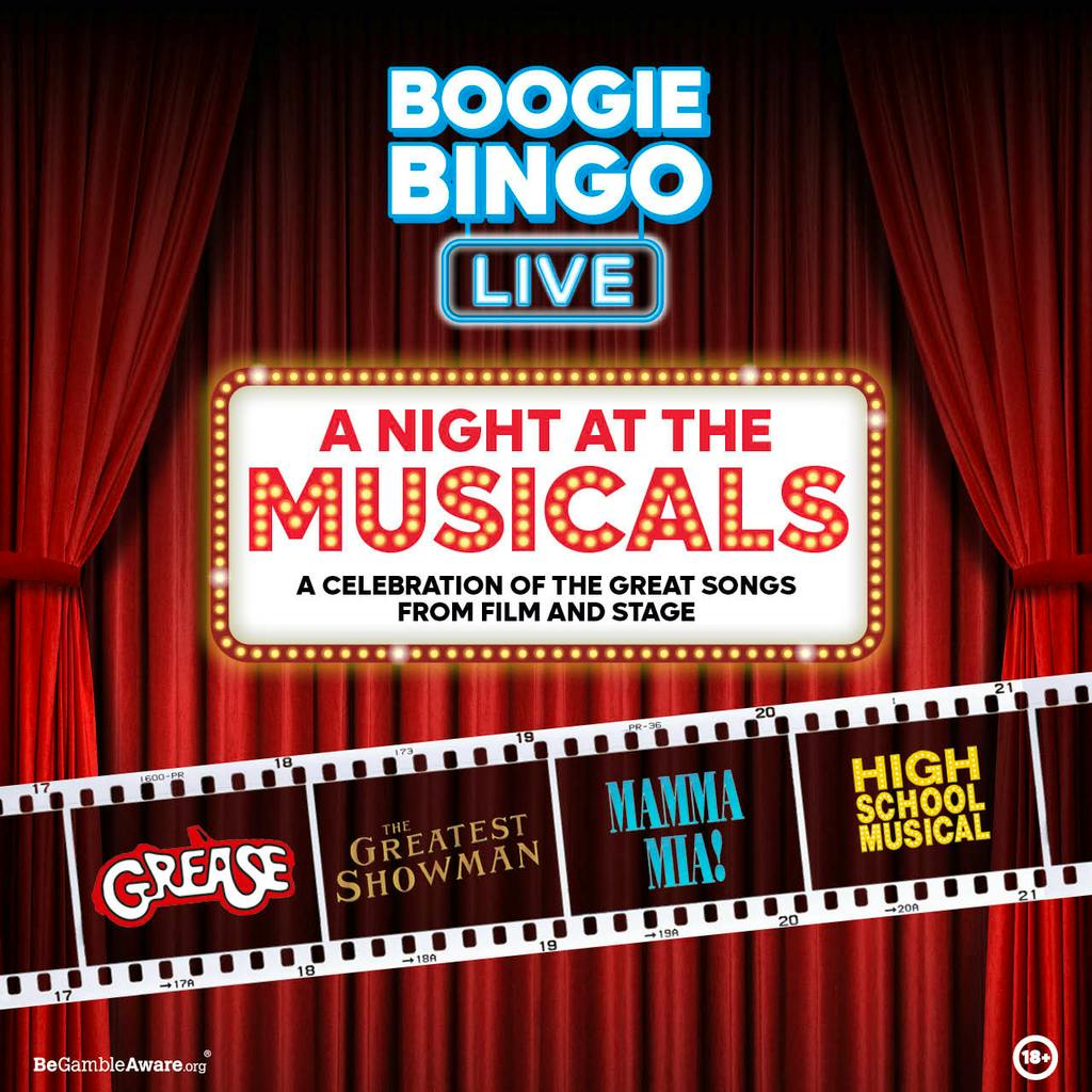 Boogie Bingo Live Movie Musicals Burnley 251123 Buzz Bingo Burnley Sat 25th November 