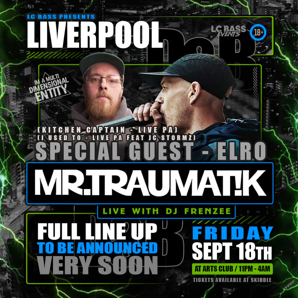 Mr Traumatik tour 2026 ft Elro at Arts Club