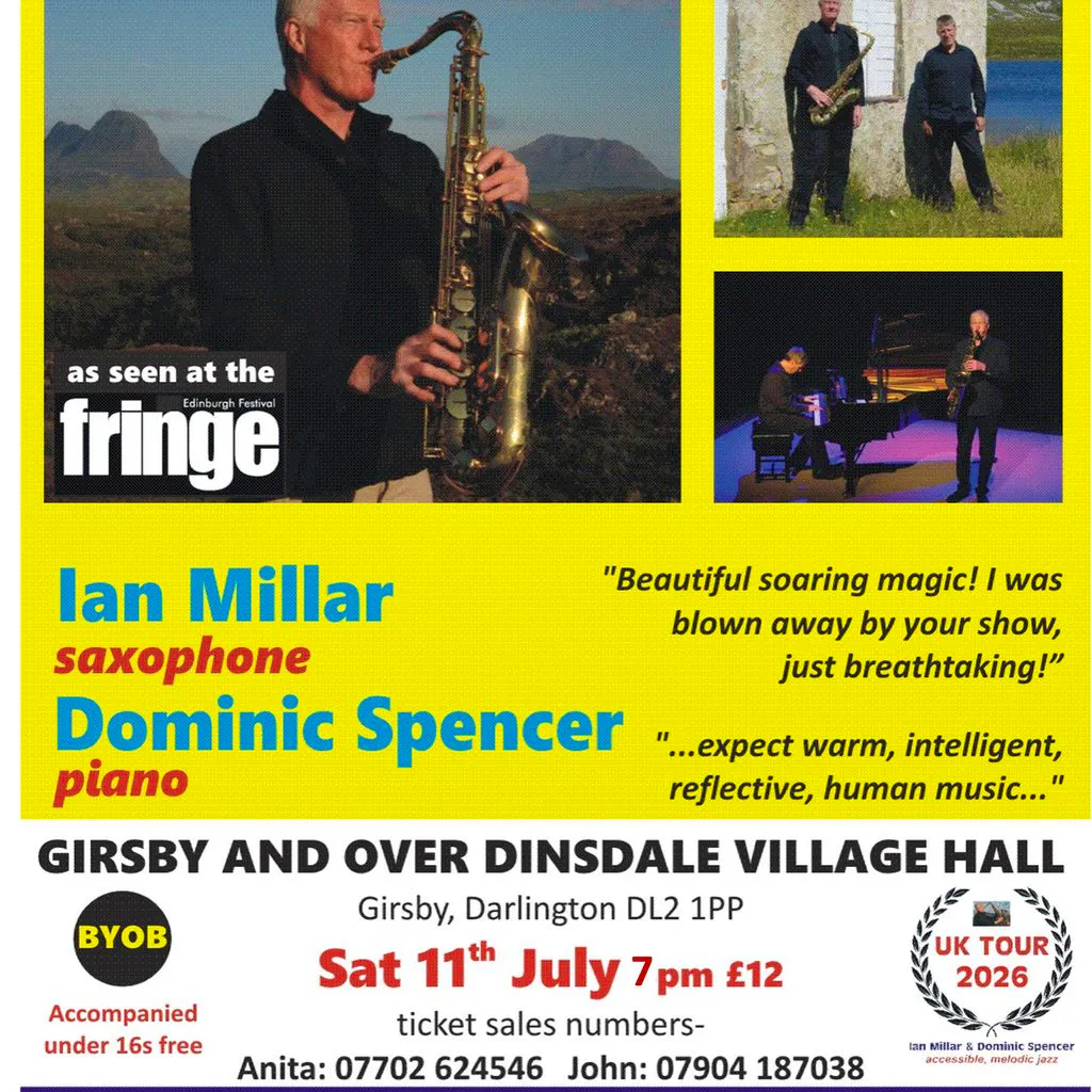 Jazz in the Village - Millar and Spencer at Girsby And Over Dinsdale Village Hall