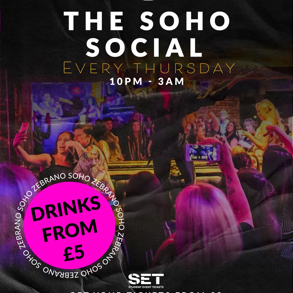 Soho Social @ Zebranos Every Thursday at Zebrano Soho