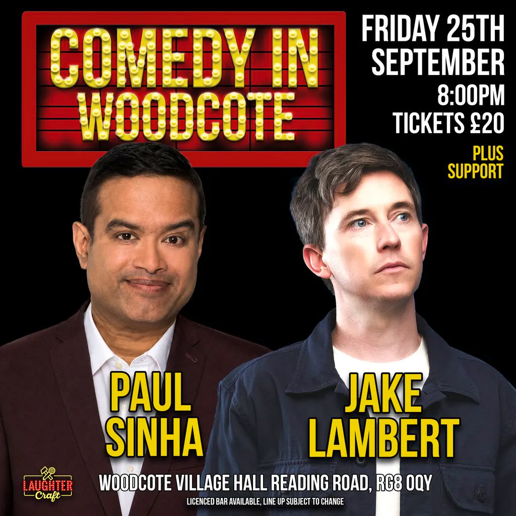 September's Comedy in Woodcote at Woodcote Village Hall