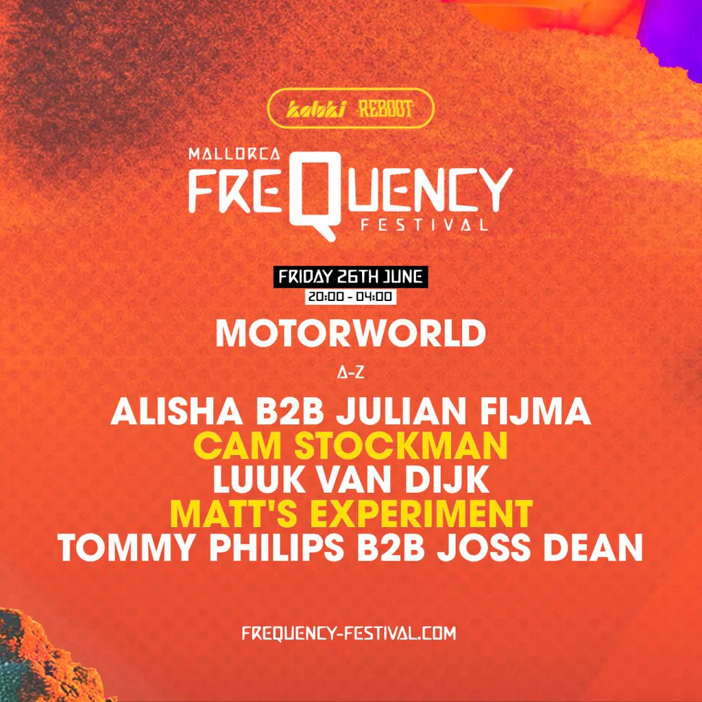 Frequency Festival Friday: ALISHA, Luuk van Dijk, Julian Fijma + at Motorworld Mallorca