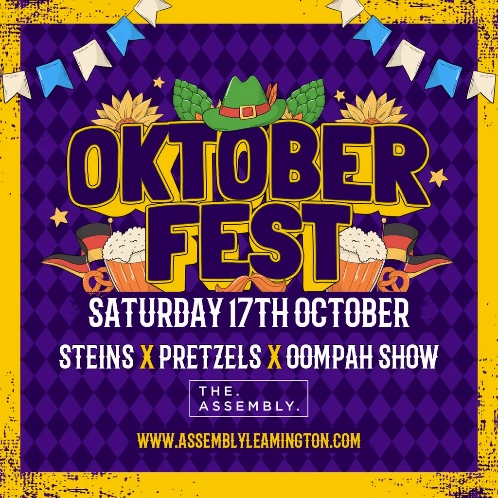 OKTOBERFEST LEAMINGTON Saturday 17/10/26 at The Assembly Leamington