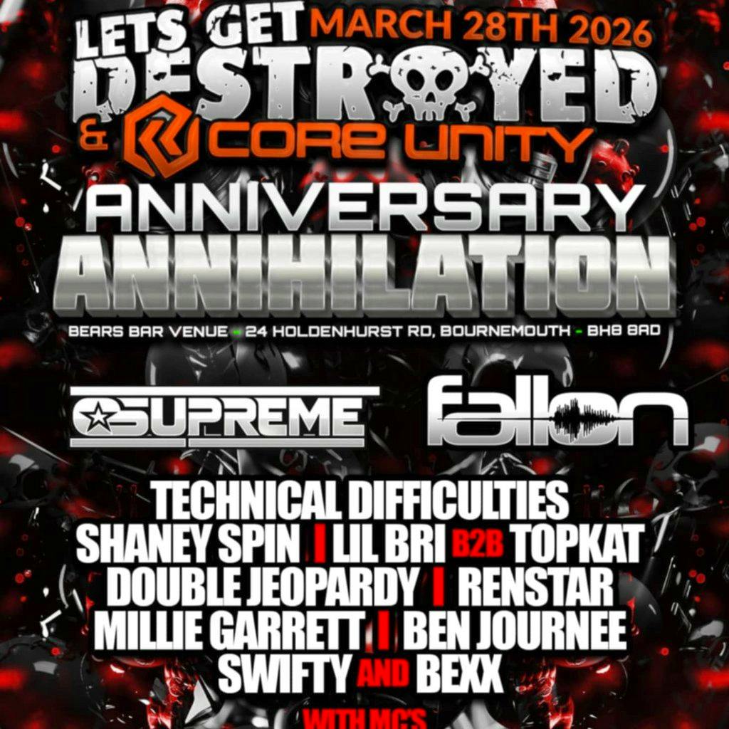 Core Unity vs Let's Get Destroyed - Multi Genre Rave at Bears Bar And Venue