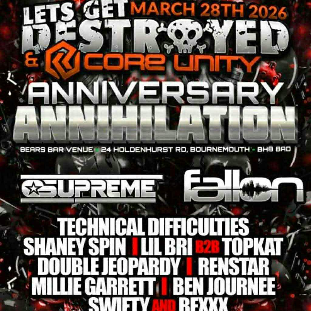 Core Unity vs Let's Get Destroyed - Multi Genre Rave at Bears Bar And Venue