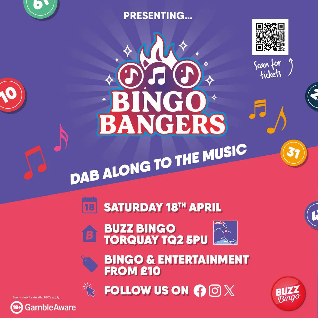 Buzz Bingo Torquay Presents Bingo Bangers 18/4/26