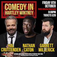 October's Comedy in Hartley Wintney at Victoria And Jubilee Halls Hartley Wintney