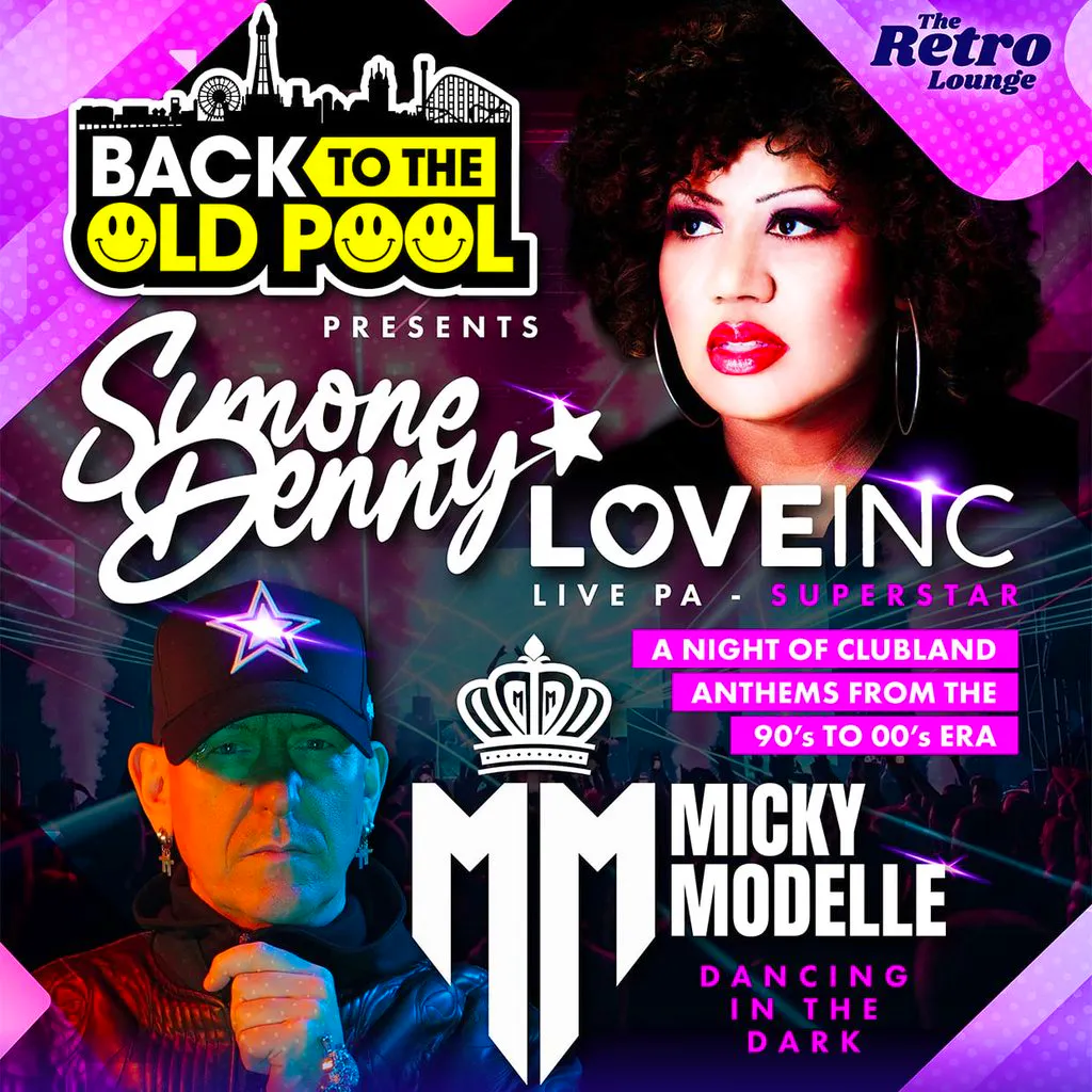 Micky Modelle & Love Inc Live PA by Simone Denny at The Retro Lounge Blackpool