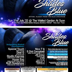50 Shades of Blue Summer Soirée day party  Tickets | Syon Park Brentford  | Sun 31st July 2022 Lineup