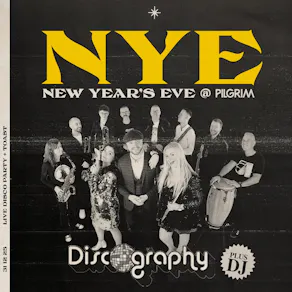 NYE 2025 Party! Discography live discofunk band + DJ + toast