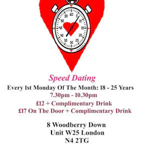 Speed Dating. 18 - 25 years. Mondays