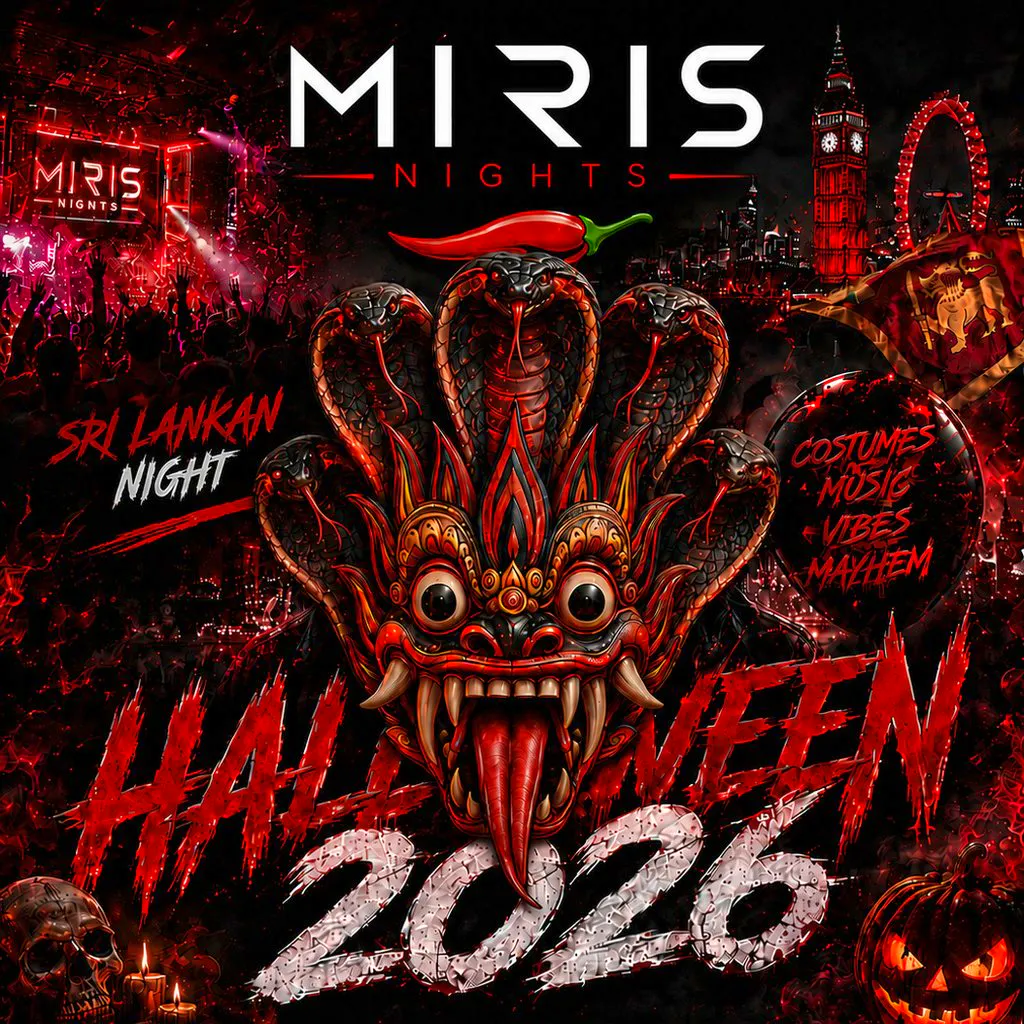 MIRIS NIGHTS presents Sri Lankan Halloween 2026 at Goals Heathrow