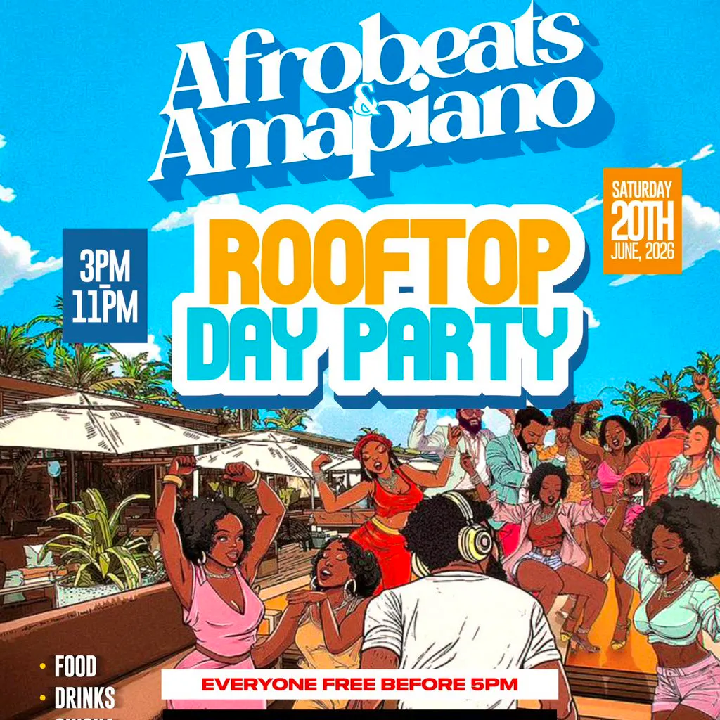 Afrobeats & Amapiano Rooftop Day Party at GRAND EMPIRE