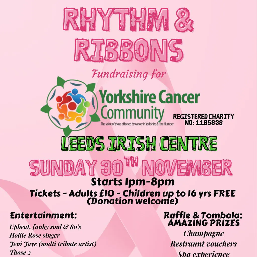 Rhythm & Ribbons Charity Event | Leeds Irish Centre Leeds Sun 30 ...