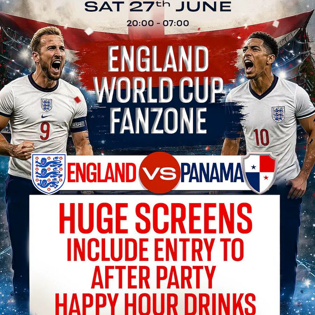 Egg Pres: England V Panama Fanzone / Free showing at Egg London