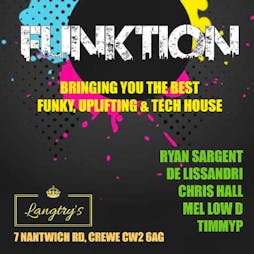Funktion | Langtry's Crewe  | Sat 14th March 2020 Lineup