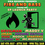 SIKA records presents: Fire and Bass EP launch party Ft Devilman at The Full Moon And Attic Bar