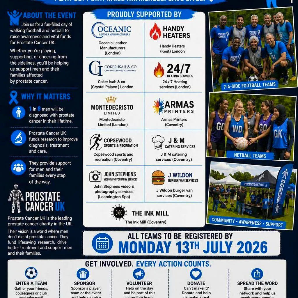 Support Prostate Cancer Fundraiser at Copsewood Sports And Social Club
