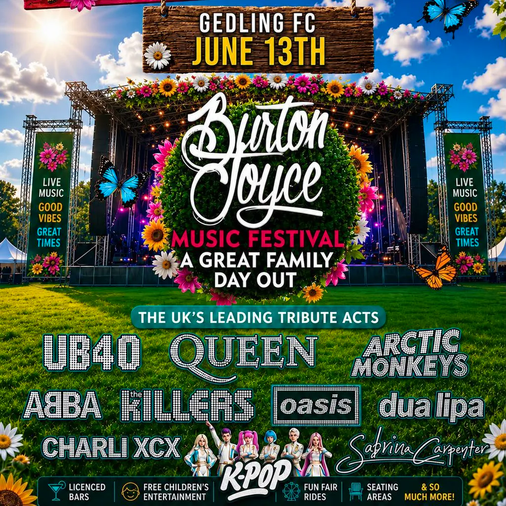 Burton Joyce Music festival Parking at Gedling FC