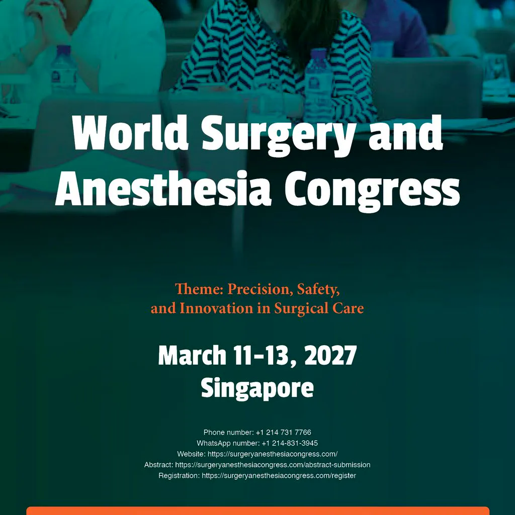 World Surgery and Anesthesia Congress (WSAC 2027) at Iris Scientific Group