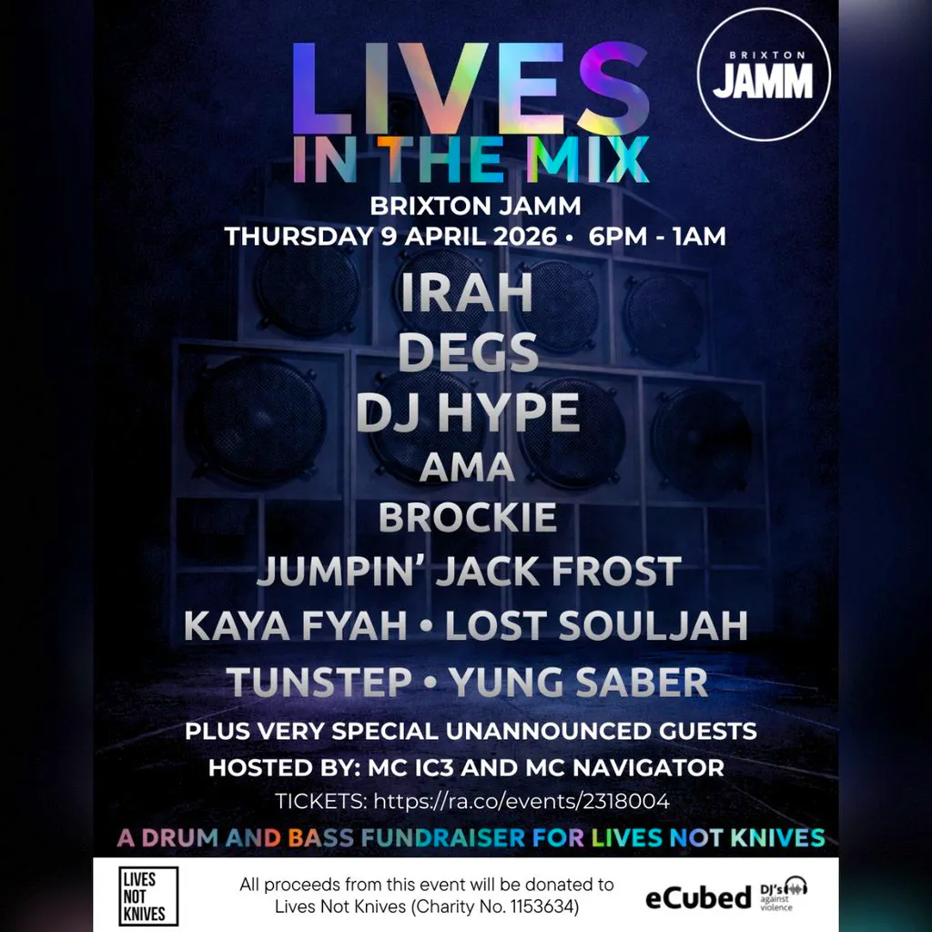 Lives in the Mix - a DnB fundraiser for Lives Not Knives at Brixton Jamm