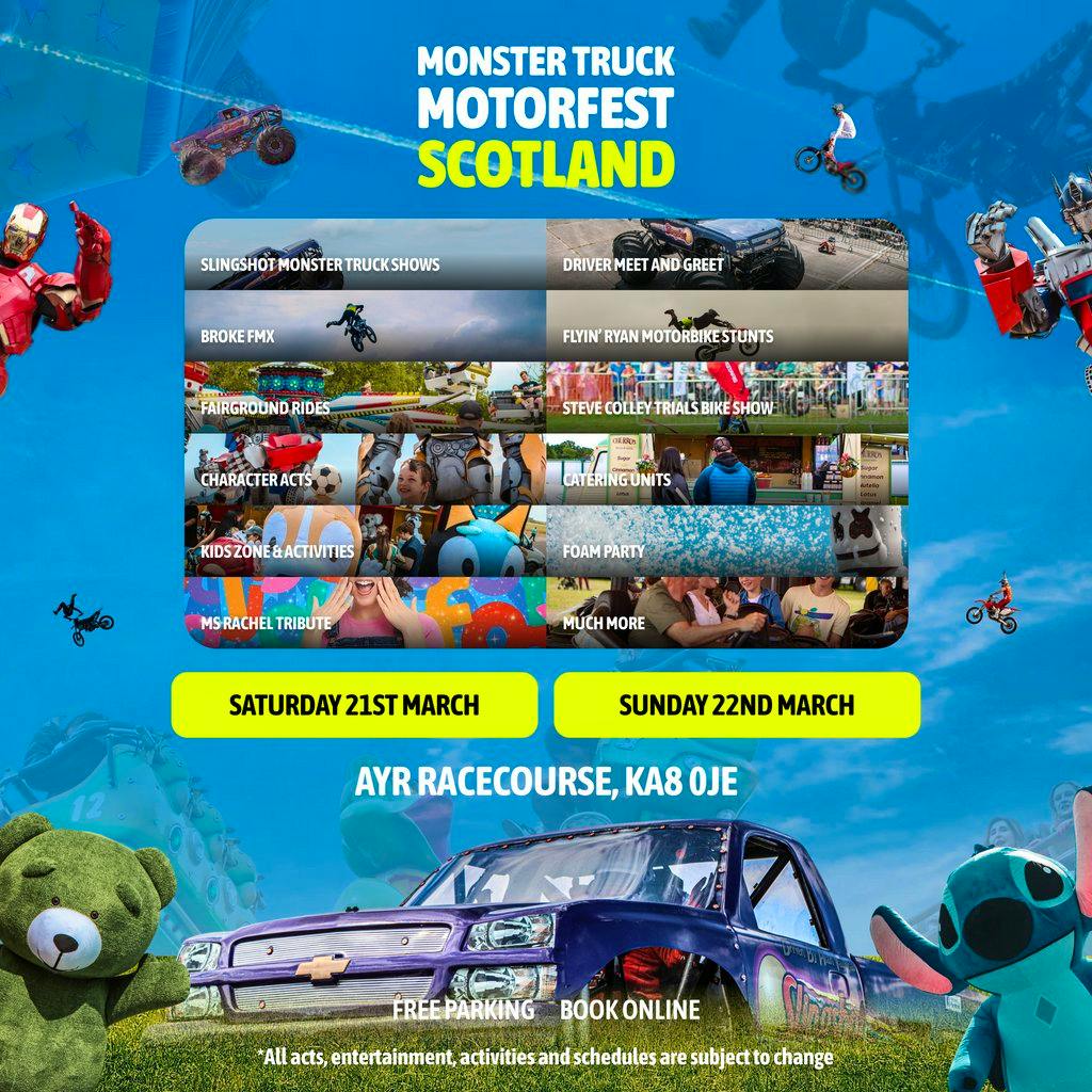 Monster Truck Motorfest Scotland at Ayr Racecourse