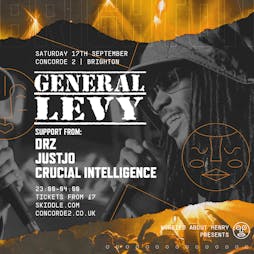 General Levy Tickets | The Concorde 2 Brighton  | Sat 17th September 2022 Lineup
