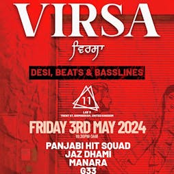 Virsa Tickets | LAB11 Birmingham  | Fri 3rd May 2024 Lineup