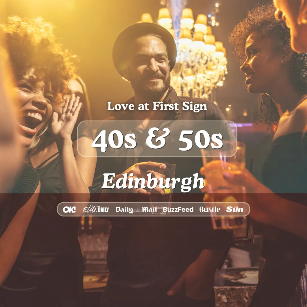 40s & 50s Singles Night @ Alchemist Edinburgh|Love at First Sign at The Alchemist George Street