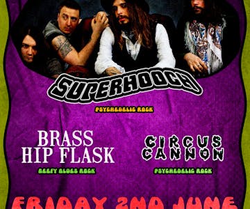 Superhooch - Brass Hip Flask - Circus Cannon