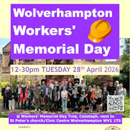Wolverhampton Workers Memorial Day at Workers' Memorial Day Tree, Wolverhampton