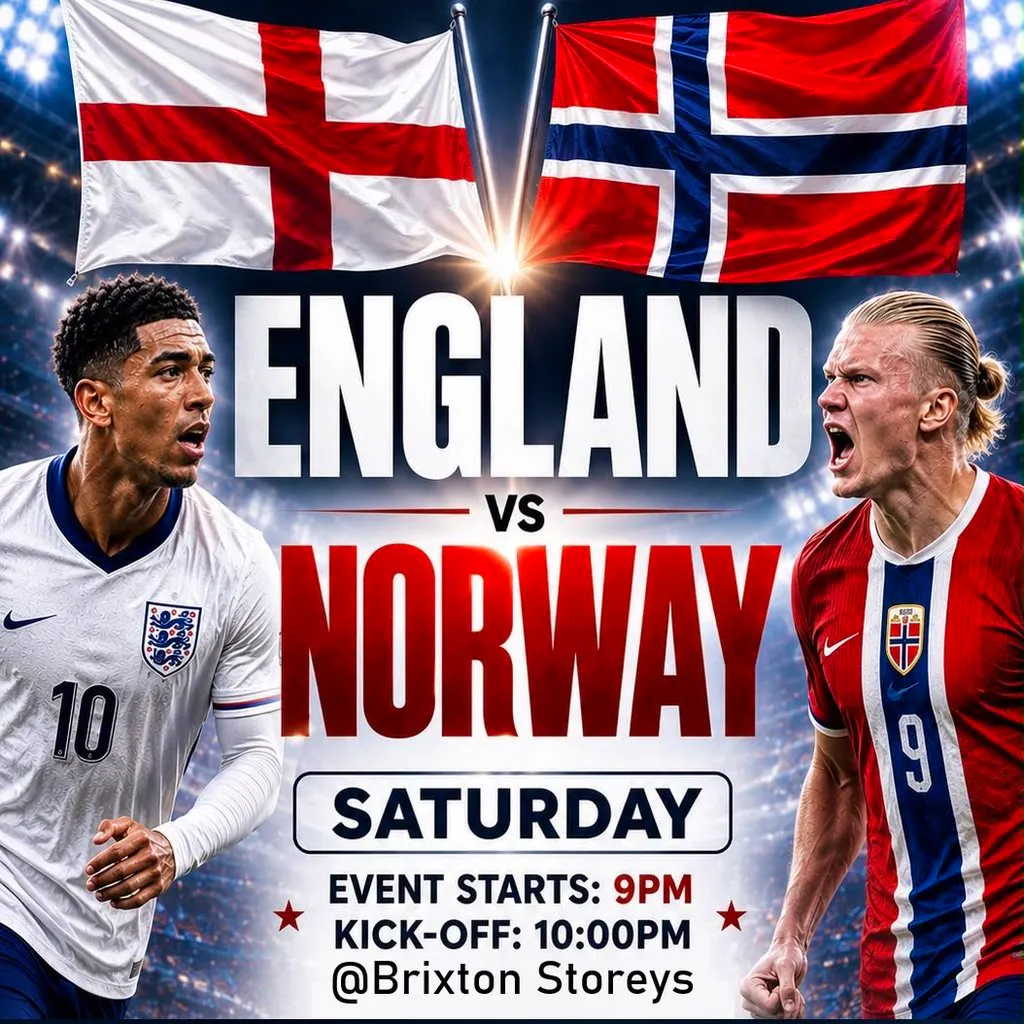 England vs Norway : World Cup Watch + After Party at Brixton Storeys