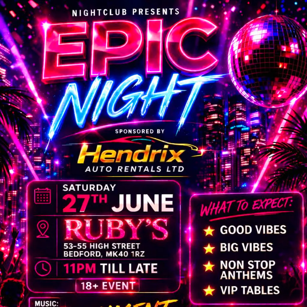 Epic night @USHERGRAMS at Rubys Bedford