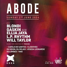 ABODE Sundays - June 2nd at Eden Ibiza