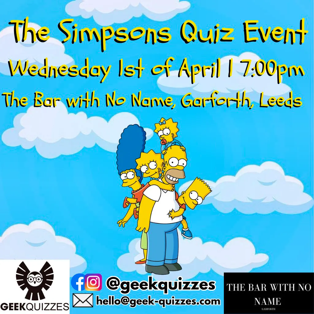 The Simpsons Quiz Event at The Bar With No Name