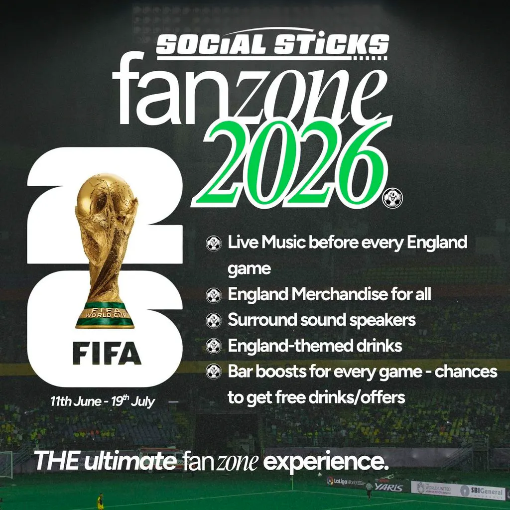 World Cup Fan Zone: England Vs Croatia at Social Sticks