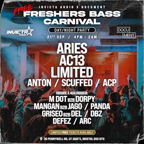 Invicta Audio: Freshers Bass Carnival [FREE DAY-NIGHT PARTY]