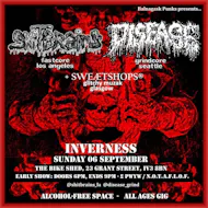 Shitbrains (L.A) + Disease (Seattle) in Inverness - Sun 6 Sept at The Bike Shed, 23 Grant Street, Inverness