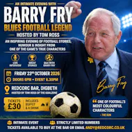 An intimate evening with Barry Fry, The Blues Legend at Redcorc Bar