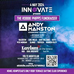 Innovate/Luvism presents Rob Phipps Fund Raiser Tickets | Volts Nightclub Hemel Hempstead  | Sat 4th May 2024 Lineup