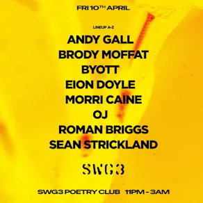 SYNTHETIC x SWG3 Poetry Club