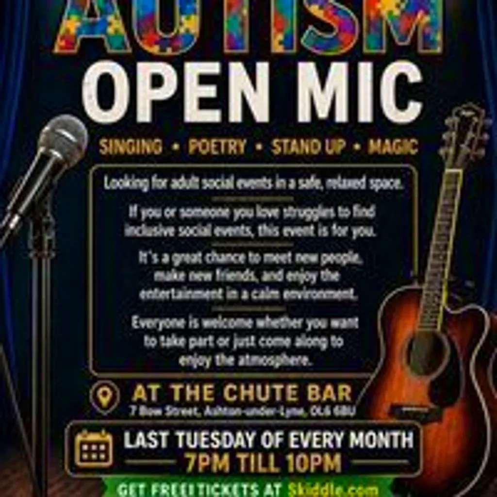 Monthly Autism Open Mic Event at Chute Bar