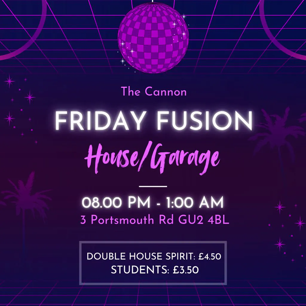 FRIDAY FUSION Garage/House at The Cannon Guildford