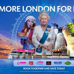 Merlin’s Magical London: 5 Attractions In 1 –  London Dungeon + The Lastminute.com London Eye + Shrek’s Adventure + Sea Life + Madame Tussauds | The London Dungeon London  | Wed 18th May 2022 Lineup