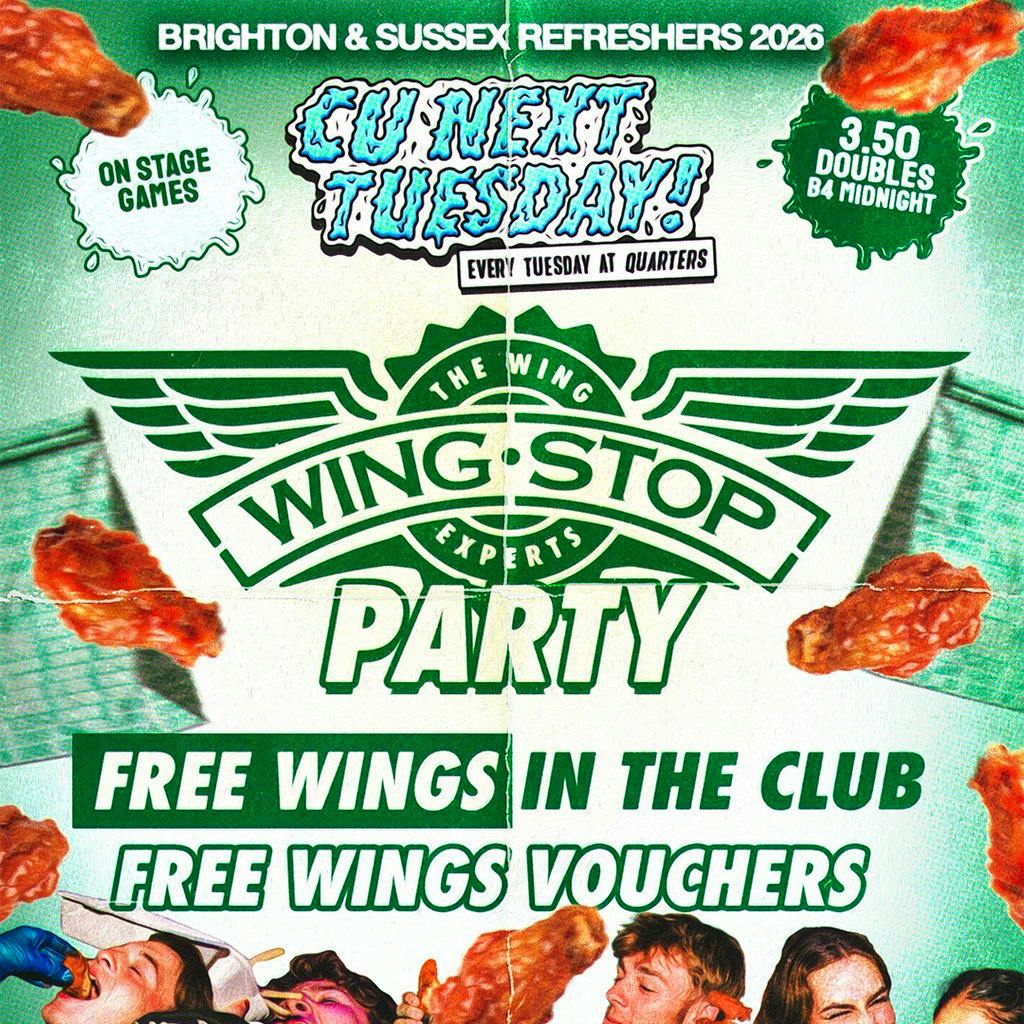 Cu Next Tuesday | WINGSTOP PARTY | 03/02/2026 at Quarters Brighton