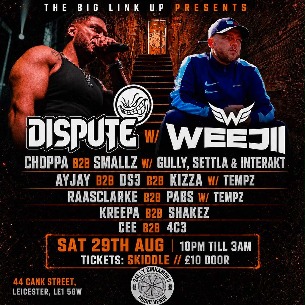 The Big Link Up Presents The Afterparty - Dispute and Weejii at Sally Cinnamon's Music Venue