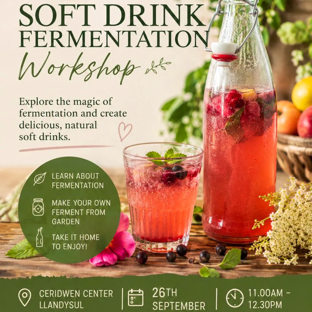 Soft Drink fermentation: from Garden to Glass at Ceridwen Center.
